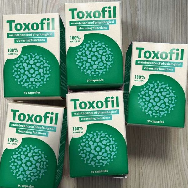 Scatole verdi di Toxofil da 30 capsule